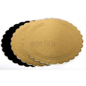 Podnos tortový okrúhly pr. 40 cm Obojstranný Zlato-čierny - Plastobal