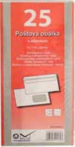 Poštové obálky DL samolepiace, okienko, 25 ks - Plastobal