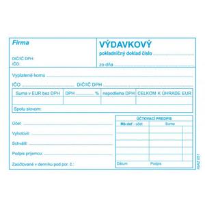 Výdavkový pokl.doklad A6 s DPH - Plastobal