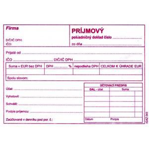 Príjmový pokl.doklad A6 s DPH - Plastobal