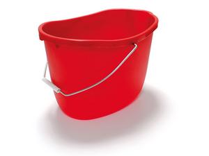 Vedro oválne, plastové - červené 15 l - Plastobal