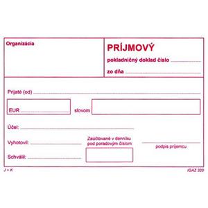 Príjmový pokl.doklad A6 bez DPH samoprepis - Plastobal