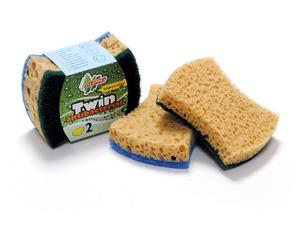 Špongia na riad antibakteriálna TWIN 2ks - Plastobal
