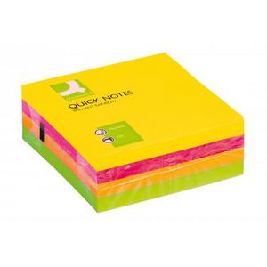 Bloček kocka Q-CONNECT 76x76mm 400l neónová - Plastobal