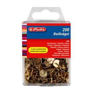 Pripináčiky zlaté Herlitz 200ks - Plastobal