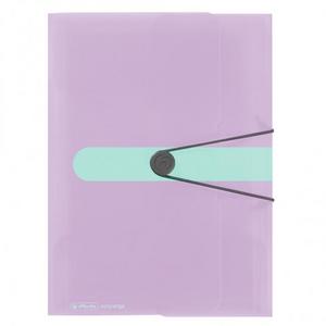 Plastový obal s gumičkou Herlitz lila - Plastobal