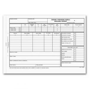 Záznam o prevádzke vozidla náklad.dopravy A4 100list číslov - Plastobal