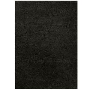 Kartónové obálky na krúžkovú väzbu Delta koža A4 čierna - Plastobal