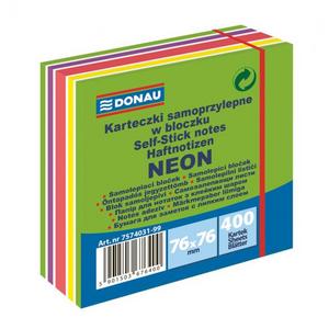 Bloček Donau 76x76mm 400l neónová zelená - Plastobal