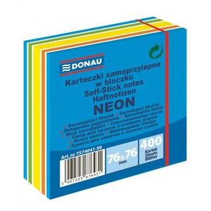 Bloček Donau 76x76mm 400l neónová modrá - Plastobal