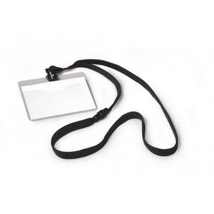 Visačka s čiernym remienkom DURABLE 90x60mm 10ks - Plastobal