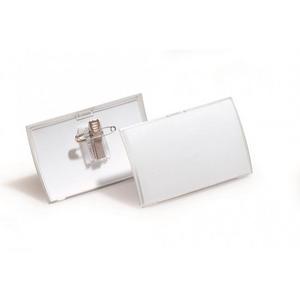 Visačka oblá PP štipec+špendlík DURABLE CLICK FOLD 90x54mm 25ks - Plastobal