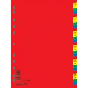 Plastový rozraďovač DONAU farebný 1-31 - Plastobal