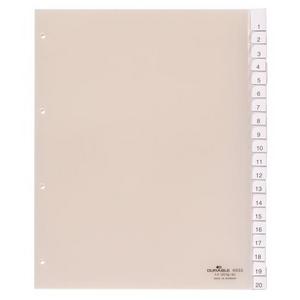 Plastový rozraďovač DURABLE s výmennými indexami 20-dielny maxi - Plastobal