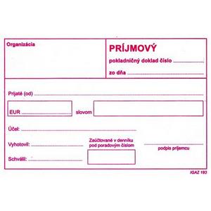 Príjmový pokl.doklad A6 bez DPH - Plastobal