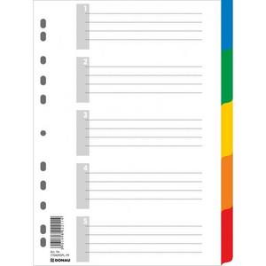 Plastový rozraďovač DONAU 5-dielny farebný - Plastobal