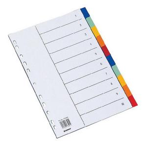 Plastový rozraďovač DONAU 10-dielny farebný - Plastobal