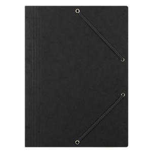 Prešpánový obal s gumičkou DONAU čierny - Plastobal