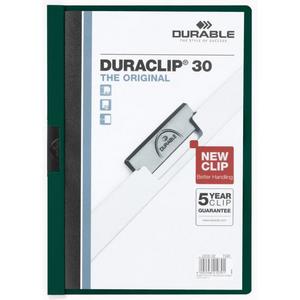 Obal s klipom DURACLIP Original 30 tmavozelený - Plastobal