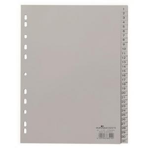 Plastový rozraďovač DURABLE 1-31 sivý - Plastobal