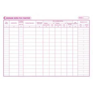 Kniha došlých faktúr A4 30 listov - Plastobal