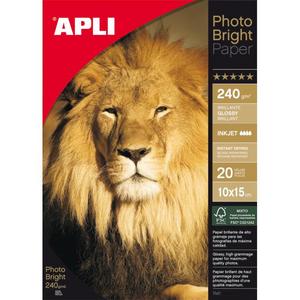 Fotopapier 10x15cm APLI Bright 240g 20 hárkov - Plastobal