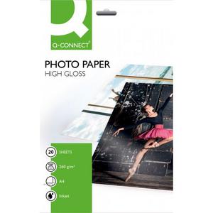 Fotopapier Q-Connect vysoký lesk, 260g, 20 hárkov - Plastobal