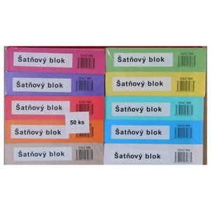 Šatňový blok, 100 lístkov 1 bal. 4 farby - Plastobal