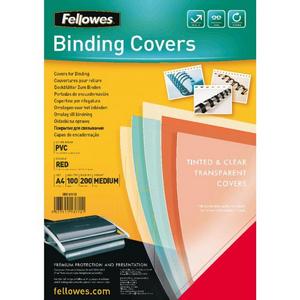 Plastové obálky na krúžkovú väzbu Prestige A4 červené 200 mic. - Plastobal