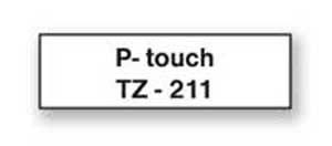 Samolepiaca páska Brother TZe-211 6mm biela/čierna - Plastobal