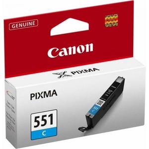Atramentová náplň Canon CLI-551 C pre MG 5450/6350/iP7250 cyan (330 str.) - Plastobal