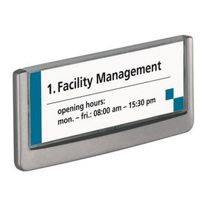 Informačná tabuľka Click Sign 149x52,5 grafitová - Plastobal