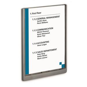 Informačná tabuľka Click Sign 210x297 grafitová - Plastobal