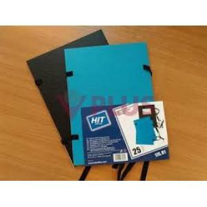 Spisové dosky A5 HIT OFFICE jednostranne lakované čierne/modré - Plastobal