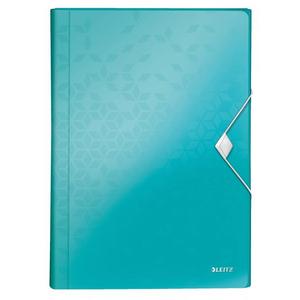 Aktovka plastová s priehradkami Leitz WOW ľadovo modrá - Plastobal