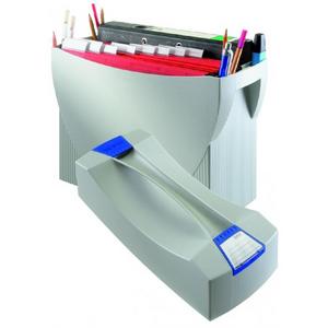 Prenosný box na závesné obaly HAN SWING s vekom sivý - Plastobal