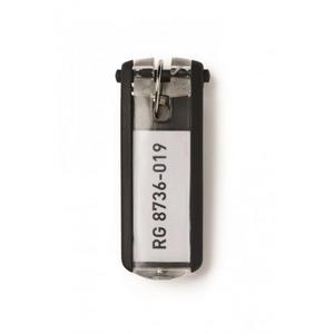 Menovky na kľúče DURABLE KEY CLIP čierne 6ks - Plastobal