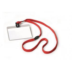 Visačka s červeným remienkom DURABLE 90x60mm 10ks - Plastobal