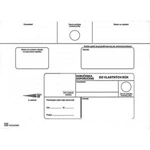 Poštové obálky C5 doručenka do VR bez OD,100 ks - Plastobal