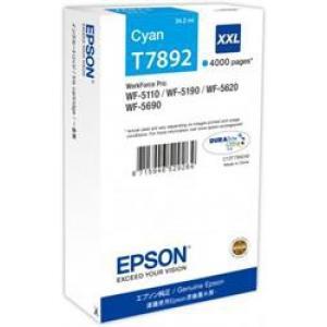 Atramentová náplň Epson C13T789240 cyan XXL pre WF-5620/5690/5190/5000 (4.000 str.) - Plastobal