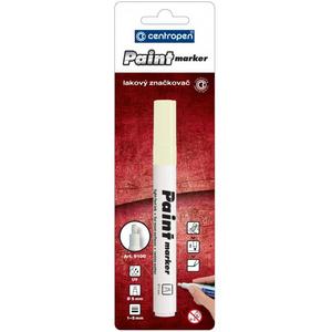 Lakový popisovač Centropen 9100 biely - Plastobal