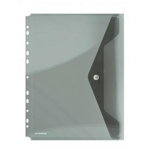 Plastový obal A4 s cvočkom a eurodierovaním DONAU dymový - Plastobal