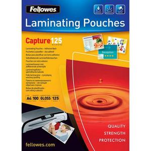 Laminovacie fólie Fellowes 216x303 A4 125mic adhezívne - Plastobal