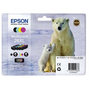 Atramentová náplň Epson C13T263640 CMYK multipack 26XL Claria pre XP-600/700 (3x9,7/12,2ml - Plastobal
