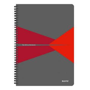 Blok College Leitz Office A4 90 listov linajkový červený - Plastobal