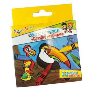 Voskovky 12 farieb Gimboo - Farbičky, ceruzky | ***
