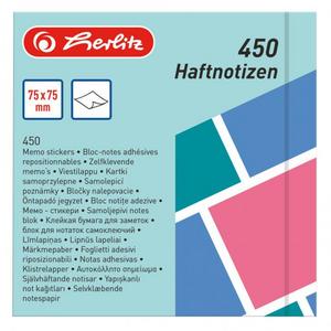 Bloček Herlitz Color Blocking 75x75mm 450 listov farebný - Plastobal