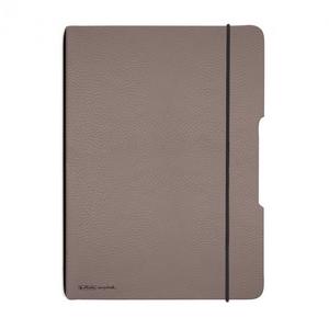 Zošit Herlitz my.book Flex A4 40 listov štvorčekový sivohnedá koženka - Plastobal