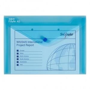 Plastový obal A5 s cvočkom priehľadný modrý - Plastové obaly s cvočkom | ***