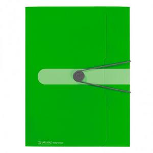 Plastový obal s gumičkou Herlitz Easy Orga zelený - Plastobal